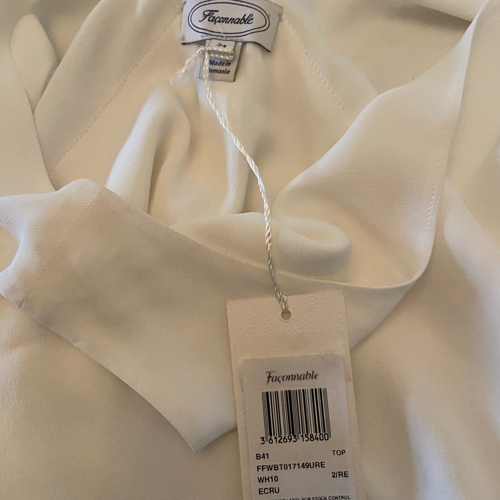 Faconnable Women's Ecru Intimate Top